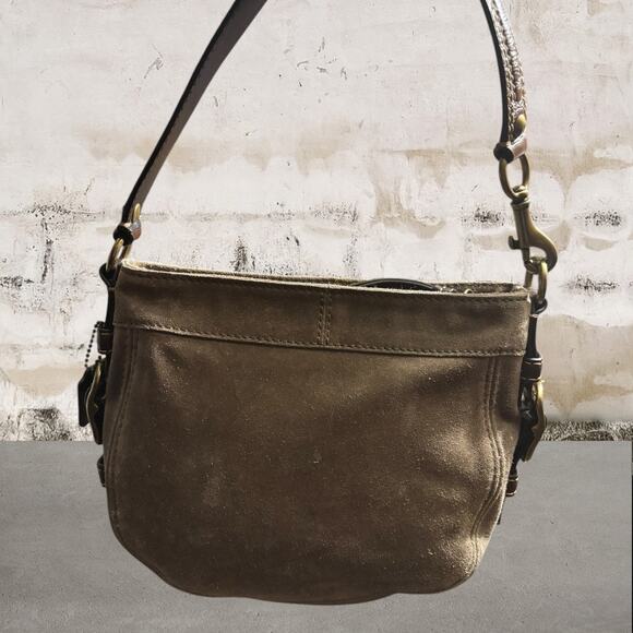 Coach Y2K Brown Suede Hobo Shoulder Bag - Picture 4 of 9